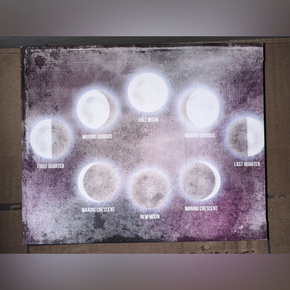 Purple canvas-Phases of the moon🌝🌝